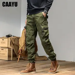CAAYU Joggers Cargo Pants Mens Casual Multi-Pocket Male Trousers Japan Harajuku Fashion Sweatpants Streetwear Techwear Pants Men