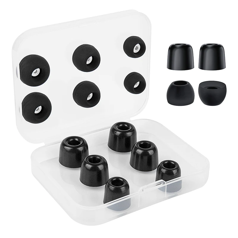 KBEAR FT01 Silicone + Memory Foam Ear Tips 6 pairs S/M/L Pain-free for Extended Wear Eartips For KZ KBEAR KB16 KB02 Headset