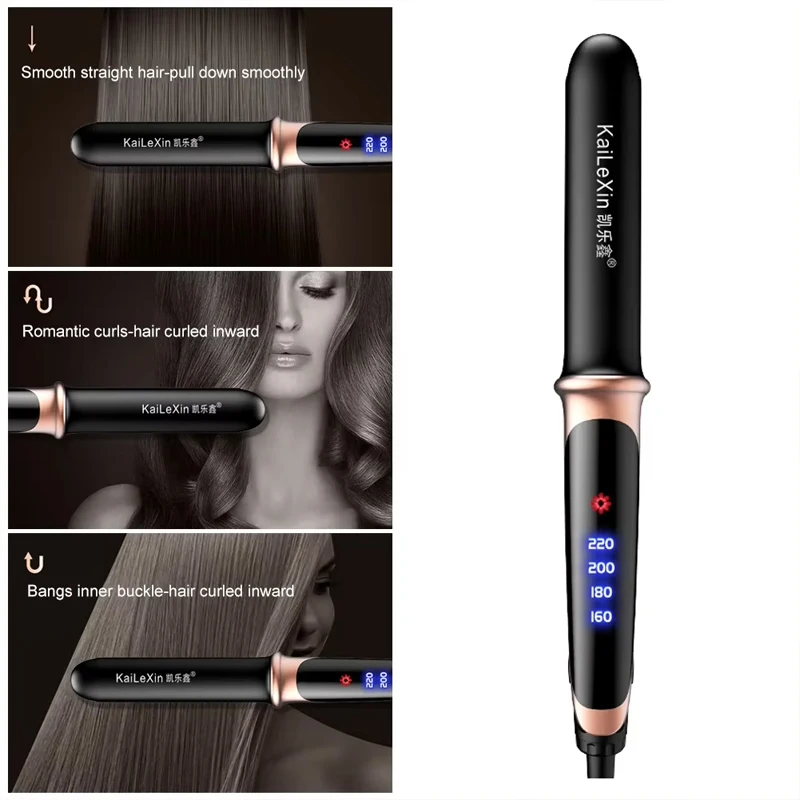 

Portable quick-heating two-in-one hair straightener, curling comb, home curling iron, practical tool for styling salons