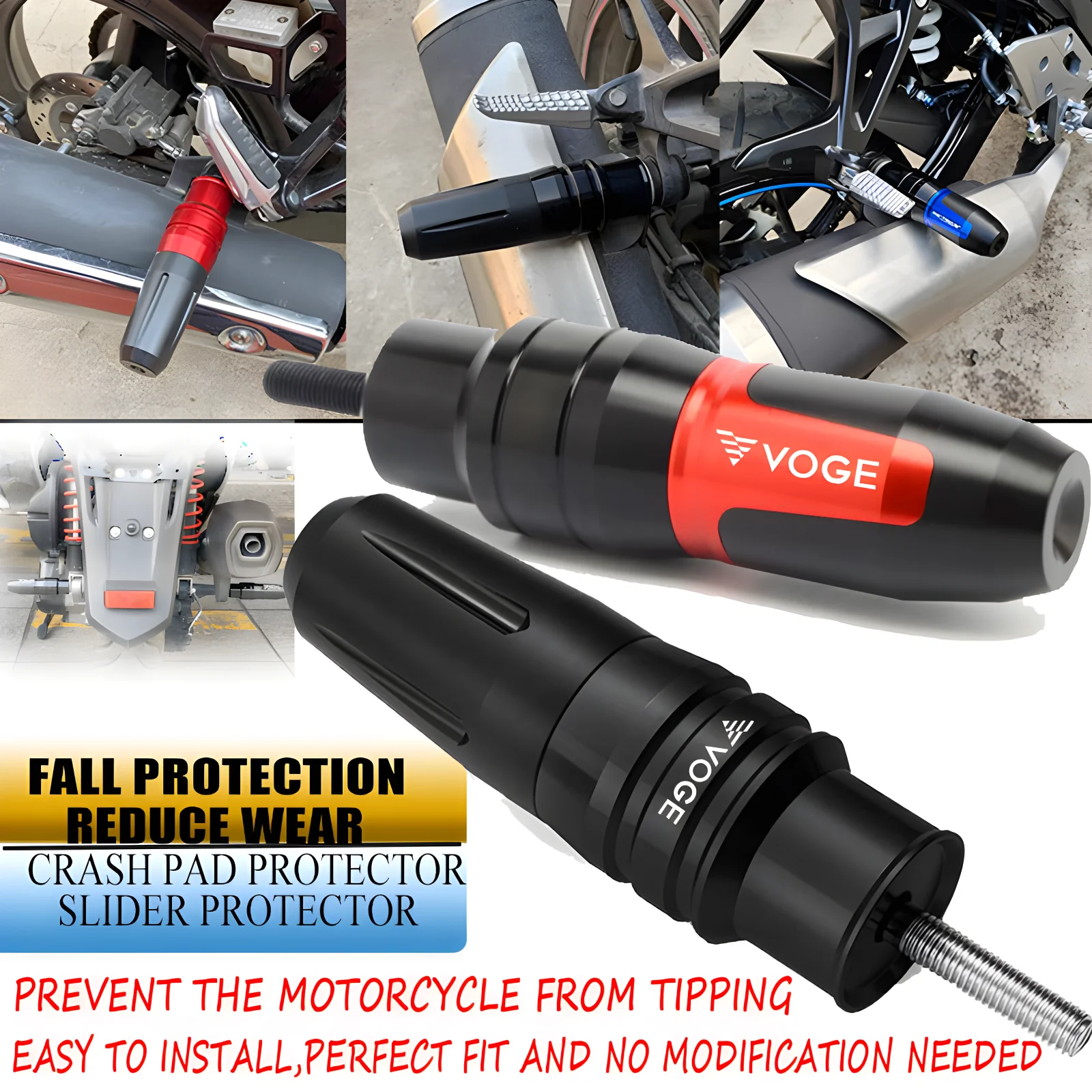 

Motorcycle Exhaust Muffler Falling Protection Bar For VOGE 300RR 300AC 500AC 500R 525R 250RR Anti-fall Crash Slider Accessories