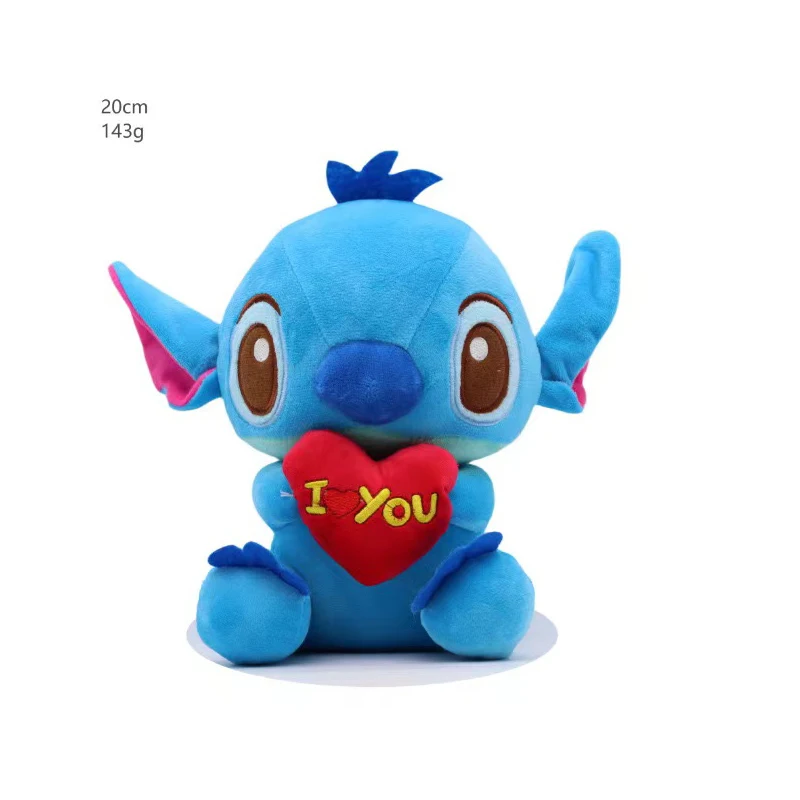 Genuine Disney Lilo & Stitch Plush Toy Doll Sitting Stitch Stuffed Soft Toy Car Pillow Comforting Toy Kids Xmas Birthday Gift