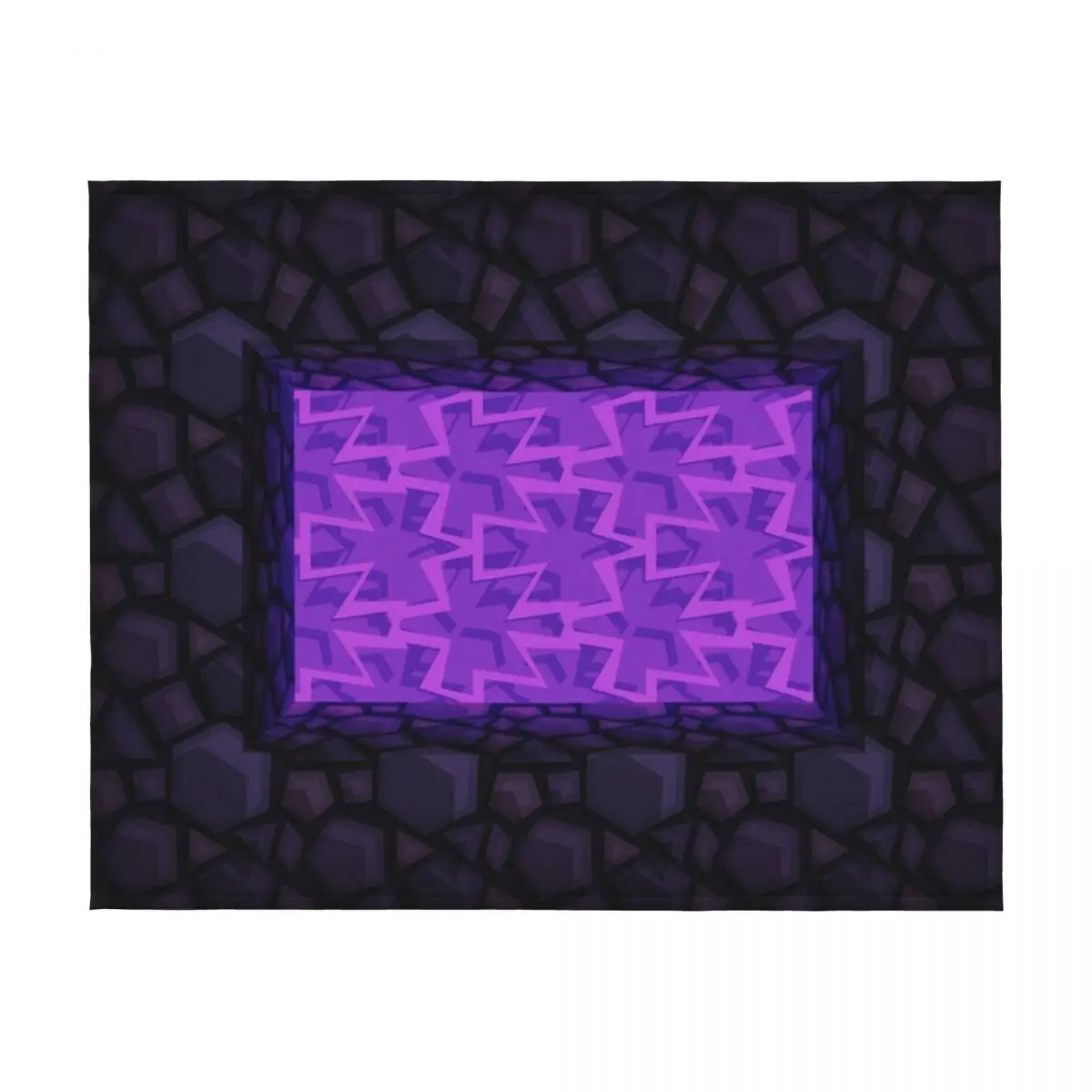 Portal Obsidian Nether - بطانية رمي PureBDcraft، أرائك لطيفة، بطانيات منقوشة ناعمة من القطيفة