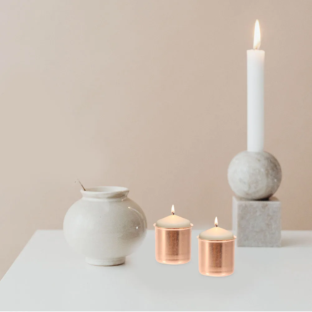 

5Pcs Metal Holder Electroplate Alloy Desktop Candlestick Vintage Style Table Decor Tea Light Stand