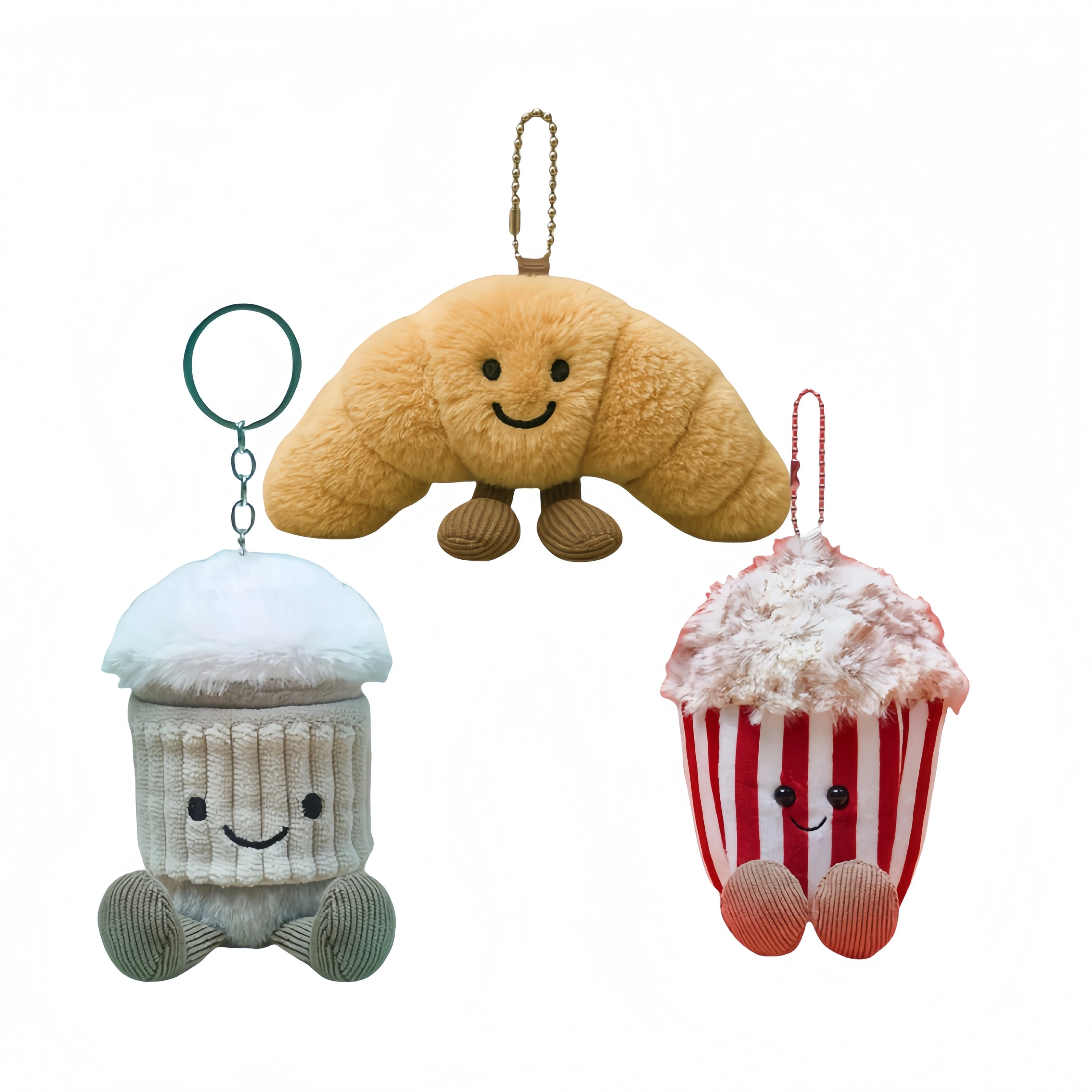 

Adorably Jelly Cat Dessert Plush Toys Sweetly Croissan Boba Tea Popcorn Stuffed Pendat Kawaii Backpack Decor Birthday Gift