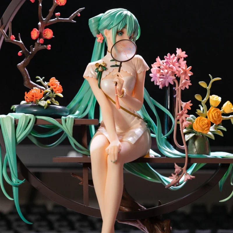 Original Myeth Anime Hatsune Miku Doll Virtual Singer Miku Ancient Style Cheongsam Model Figure Collectible Dolls Ornaments Gift