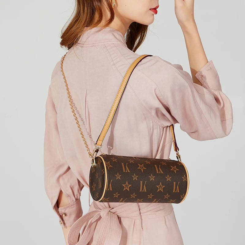 Ladies Luxury Fashion Joker shoulder Messenger Handbags Shoulder Crossbody Female Handbag All-match Underarm Cylinder Purse Bag