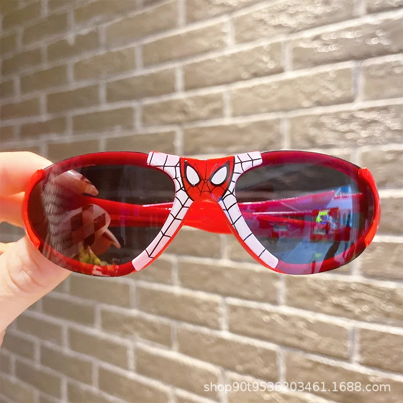 Marvel Spiderman Anime Figure Resin Kids Full Frame Sunglasses UV Protection Sunscreen Beach Travel Cartoon Toys Birthday Gifts