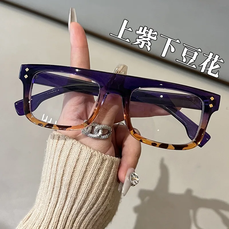 نظارات مضادة للضوء الأزرق للنساء والرجال، نظارات طبية مربعة أنيقة لقصر النظر وقصر النظر وإطار نظارات