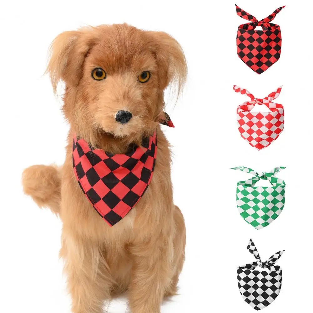 

Dog Bandanas Plaid Teddy Kerchief Cotton Cat Neck Scarf Bandana Collar Triangle Bib Neckerchief Dog Accessories