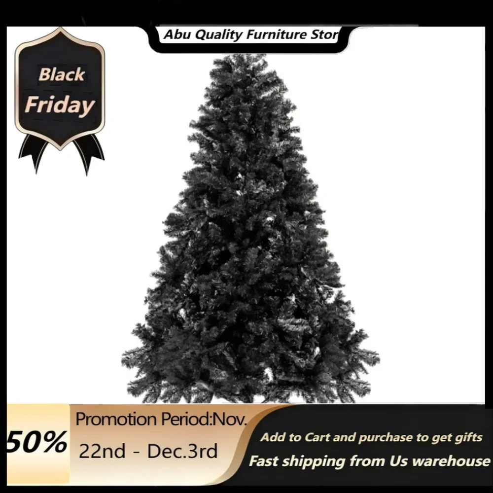 

Black 1150 Branches The leaves are made of flame retardant PVC material, which is durable and not easy to deform Christmas tree