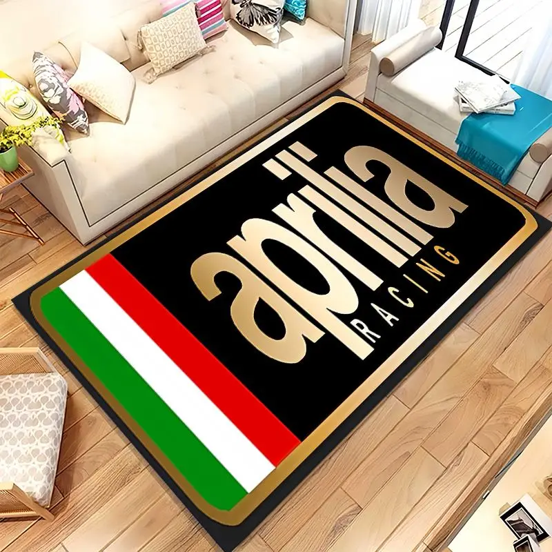 A-Aprilia Motorcycle Style Garage Racing Non-Slip Large Area Rug for Living Room,Bedroom Playroom Carpet Mat for Sofa,Home Decor