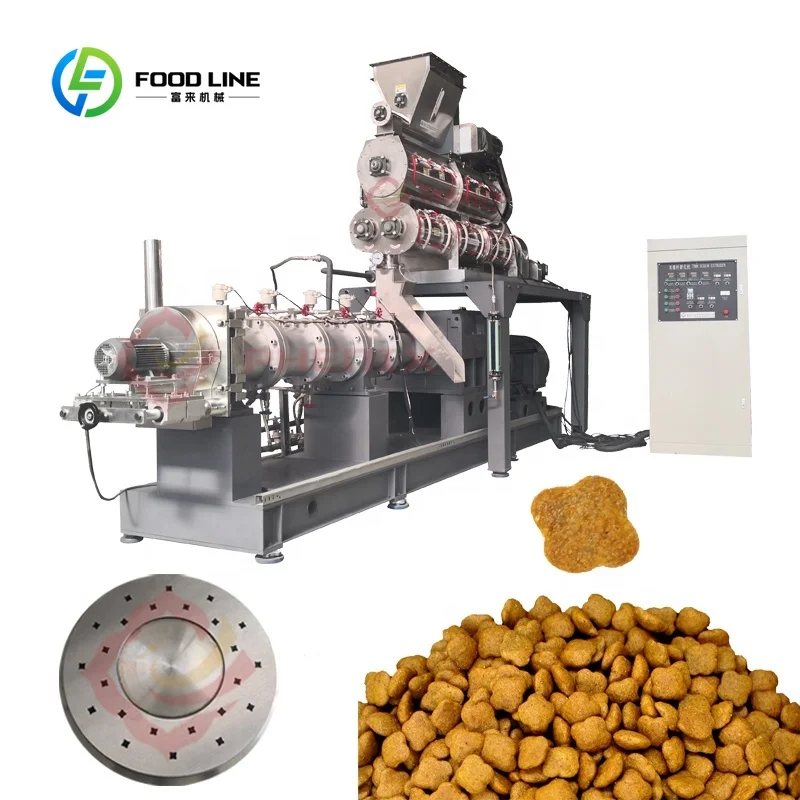 Customized Full Automatic Pet Feed Production Line Pet Food Machinery Manufacturers Dog Cat Food Extruder Processing Machine