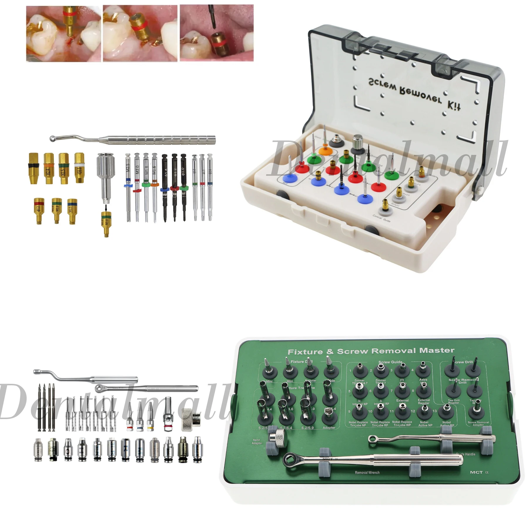 

Dental Implant Fixture & Fractured Screw Removal Kit MCT FSRK-02 NeoBiotech SR Haenaem