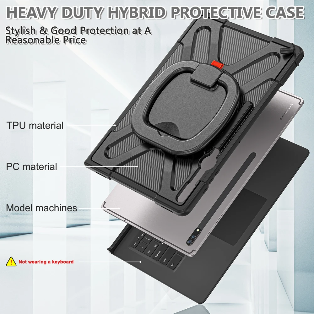 

Чехол для планшета 14,6 дюйма X910 TAB S9 Ultra Rotate для Samsung Galaxy Tab S10 Ultra S8 Ultra X920 5G, противоударный чехол-подставка