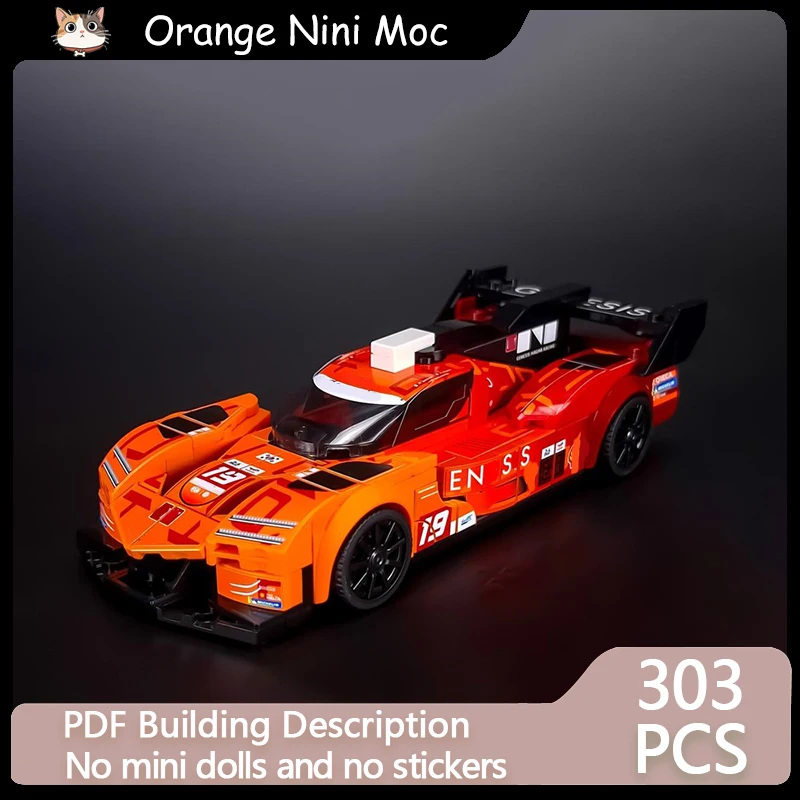 City Transportation Speed Racing Model DIY MOC Building Bricks Sportscar GMR001 Modular Technology Holiday Assemble Toys Suit