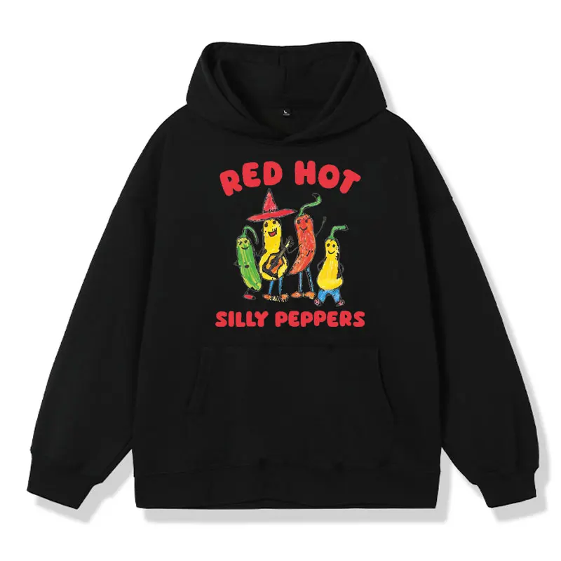 Funny Silly Peppers Cartoon Harajuku hoodie Men Women Stylish Vintage Sweatshirt Oversized streetwear fall long-sleeved pullover