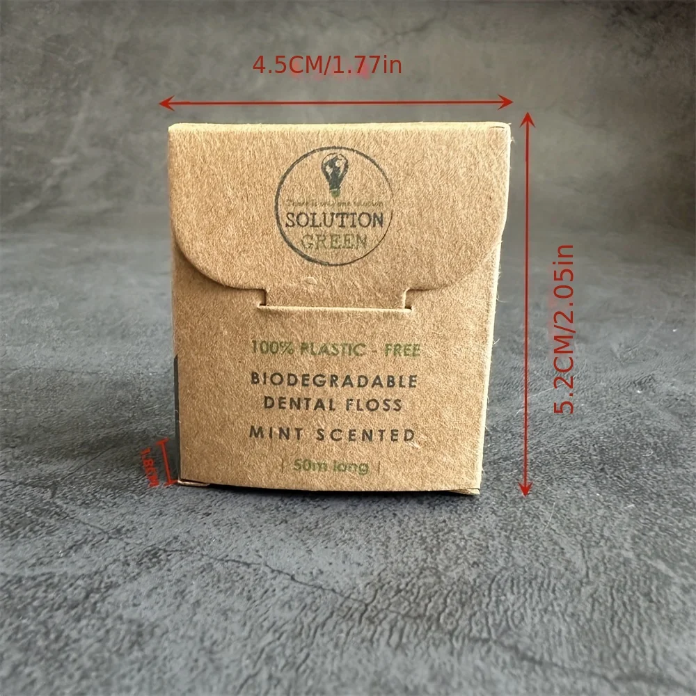 خيط تنظيف الأسنان بالنعناع ، 50 متر ، قابل للتحلل الحيوي ، تنظيف عميق ، محمول ، خيط تنظيف للأسنان للعناية بالفم #3