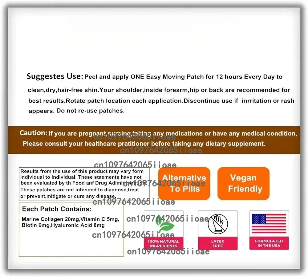 30 رقعة من مستخلص Tribulus Terrestris معززة للطاقة عبر الجلد مع أشواغاندا وباناكس الجينسنغ وماكار