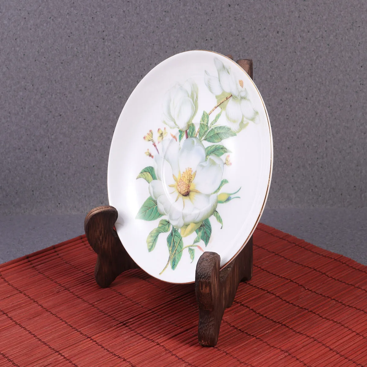 

4 PCS Tea Cake Display Stand Large Showcase Desk Easel Dish Racks Plate Holder Platter Decorative Plates