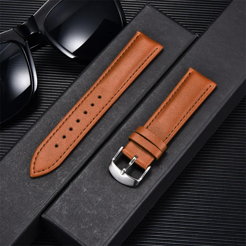 Calfskin Watchbands Replacement Watch Accessories Comfortable Men Women Wristwatch Band 14mm 16mm 18mm 20mm 22mm Watches Straps