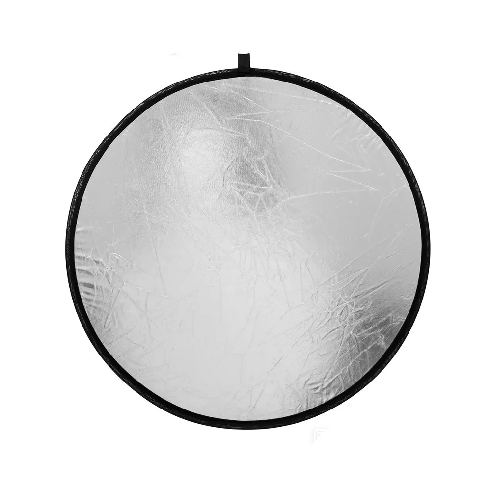 Camllite-Reflector 2 en 1 de 60cm para cámara de estudio, difusores de disco de foto y Flash dorados plegables