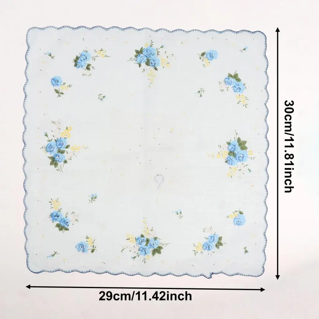 Cute Cotton Square Handkerchief Set for Women