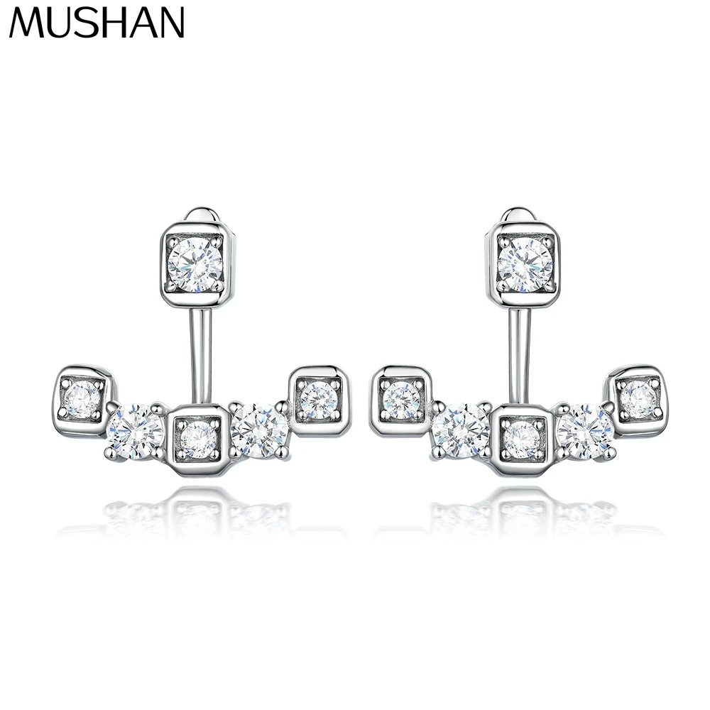 

Серьги MuShan Designer Jewelry из стерлингового серебра 925 пробы с цирконами 5А, висячие, для свадьбы, для нее, с покрытием из настоящего золота 18К, изысканные ювелирные изделия