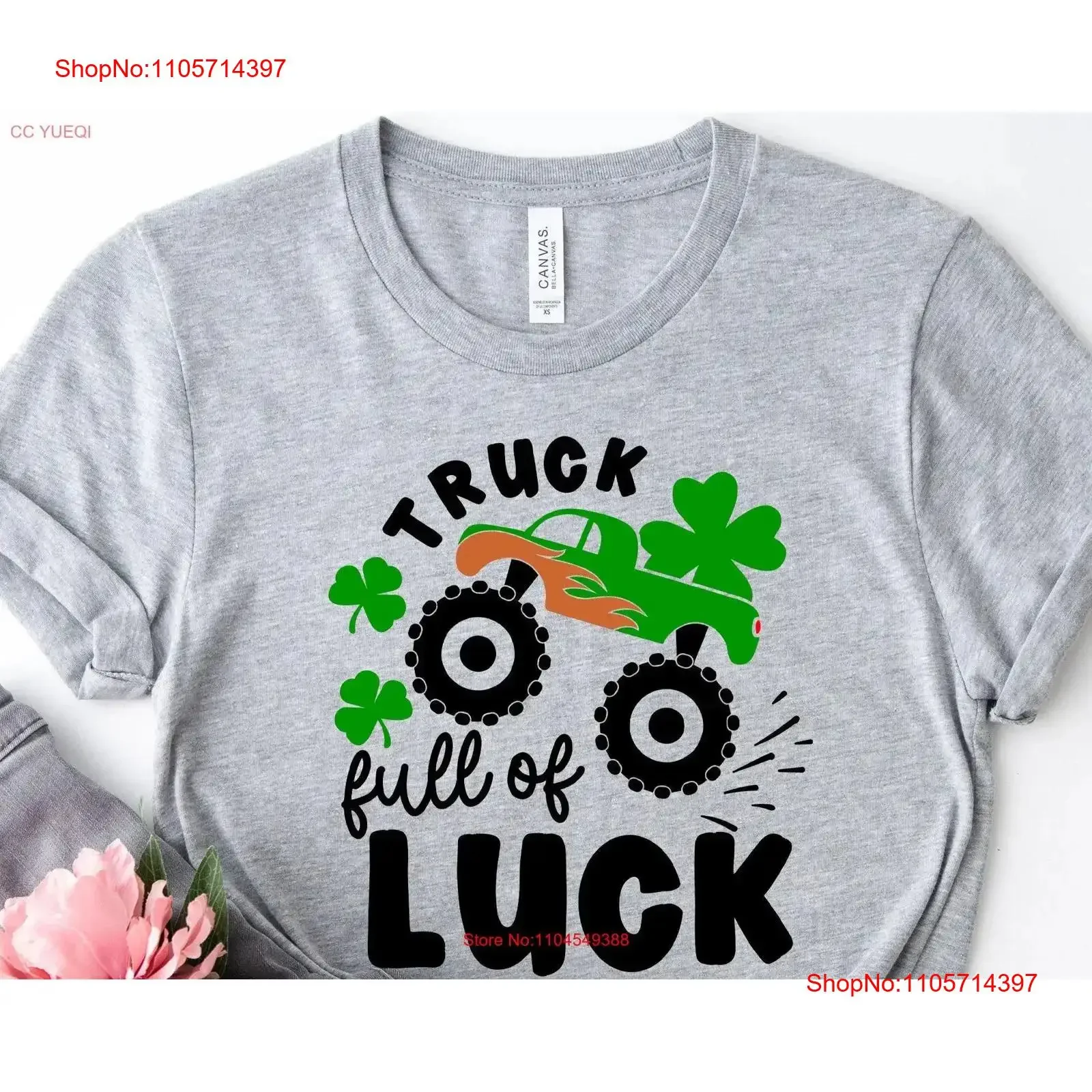 Lucky Truck T Shirt Full of Luck St Patricks Day s For Irish Kids Clover Four Leaf vintage Washed Slightly