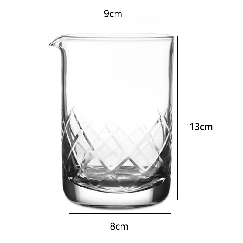Professional Cocktail Crystal Mixing Glass Bar Accessories Mixer Bartender Wine Cocktail Whisks Stir Cup Glass Cup Shaker HOT