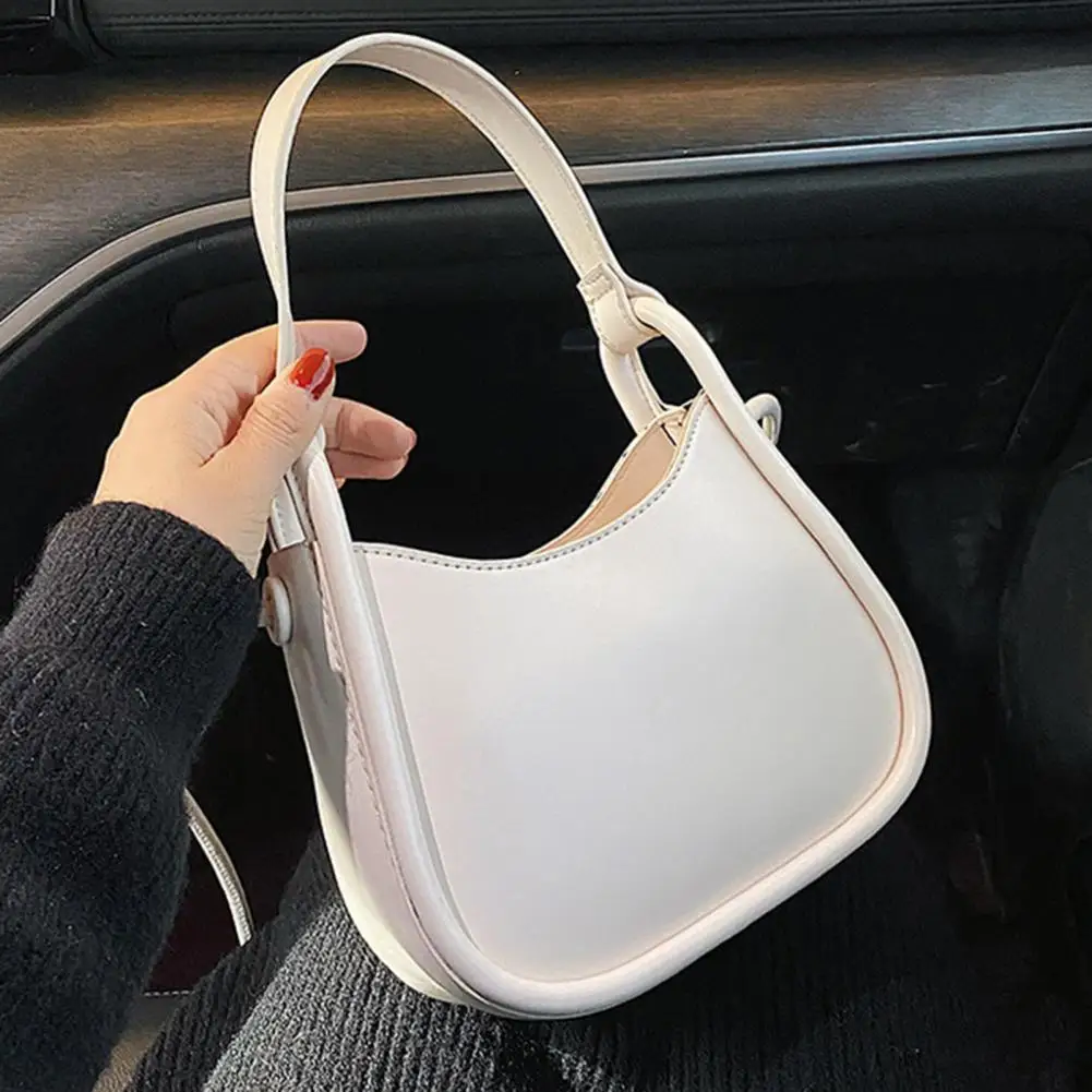 Women\'s Underarm Handbag Crossbody Bag Adjustable Large Capacity PU Leather Single Shoulder Strap Bag Ladies Clutch Bag