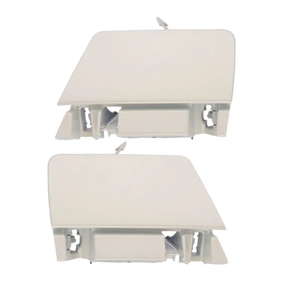 52128-48913 52127-48917 1 Pair Front Left Right Bumper Tow Eye Hook Cover Cap fit for Lexus RX350 RX450h 2012-2015 White ABS