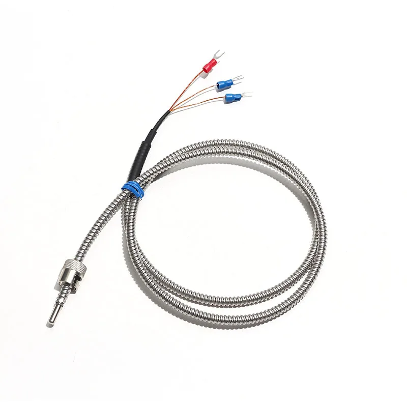 

1PC K-type J-Type PT100 Reinforced Snap Spring Thermocouple Fastener Adjustable Pressure Spring Temperature Sensor Probe