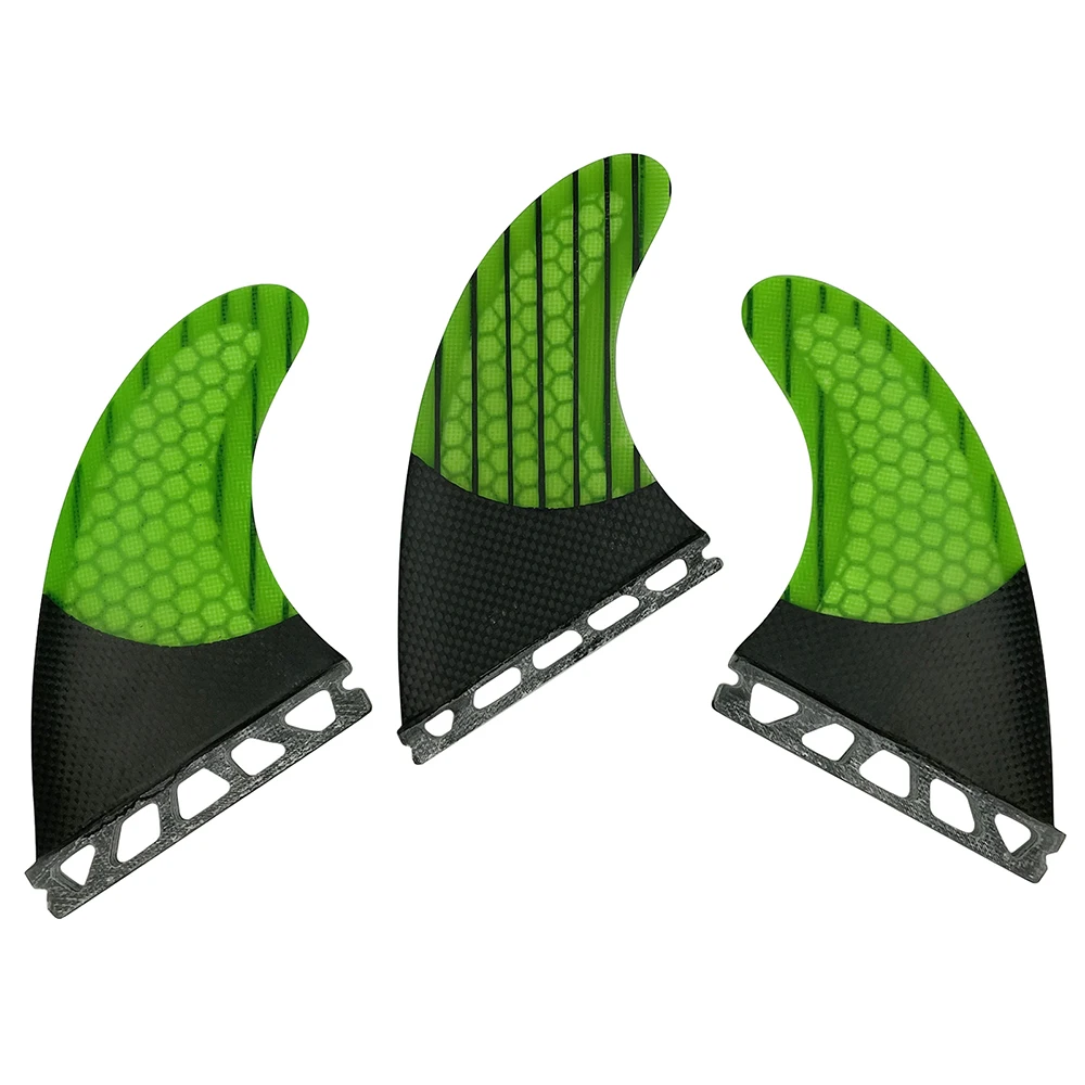 

UPSURF FUTURE G5 Carbon Fiber Fin Set for Surfboard - 3pcs Short Board Surfing Fins Swimming Paddle Sports Entertainment