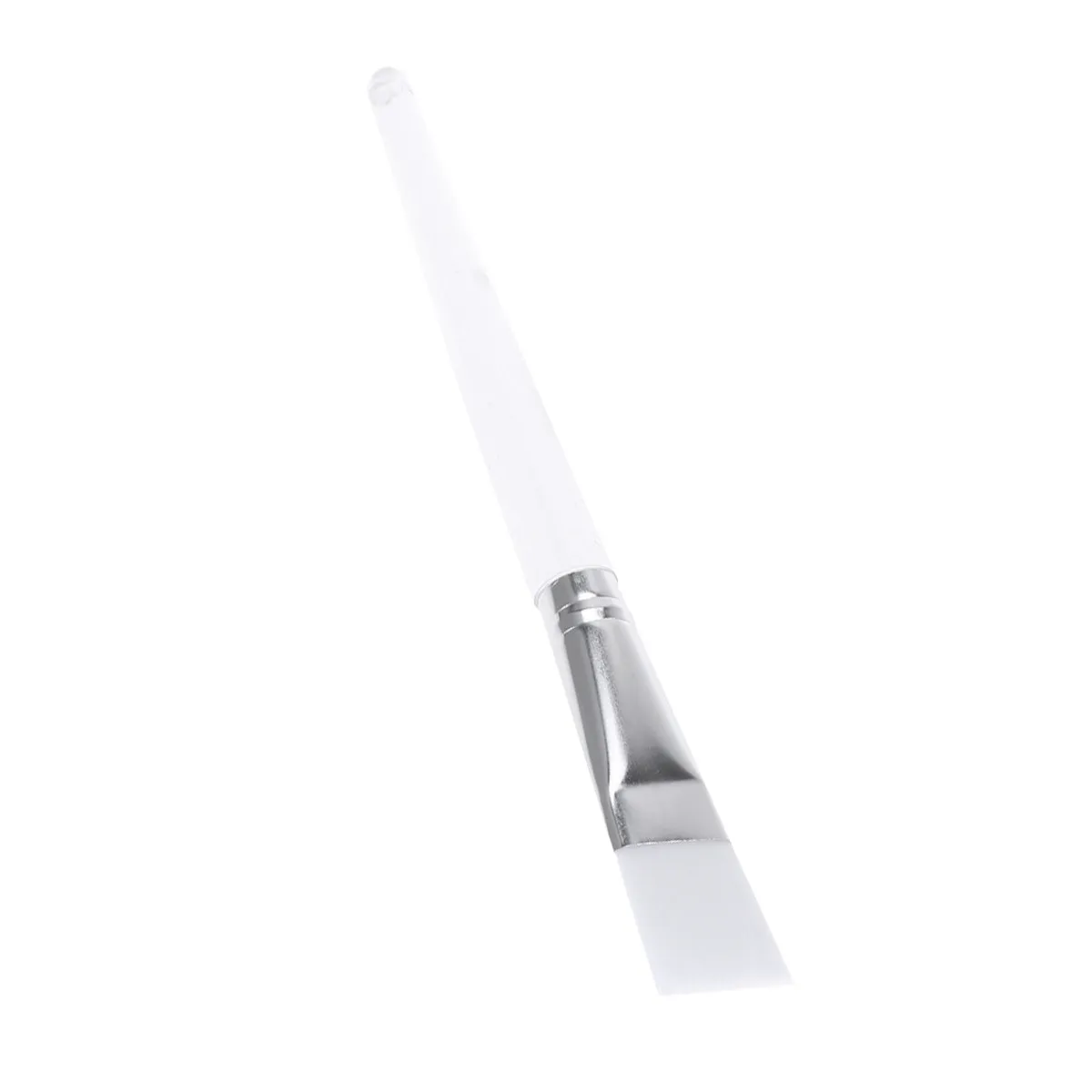 1Pcs Face Mask Brush Professional Quality Transparent Rod Synthetic Applicator Brush for Precise Facial Mask Serum Application