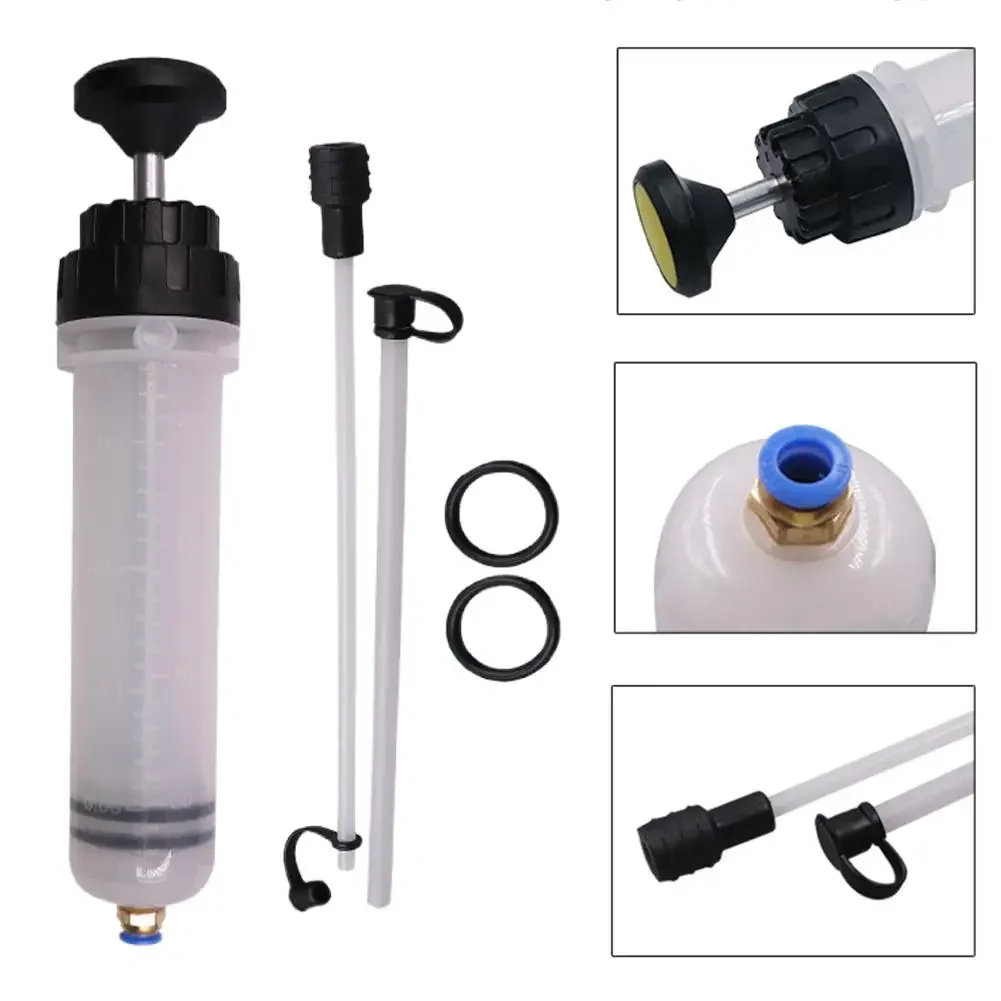 Car Brake Fluid Oil Extractor Auto Oil Change Syringe with Hose Manual Fuel Suction & Filler Fluid Oil Change Evacuator Pump