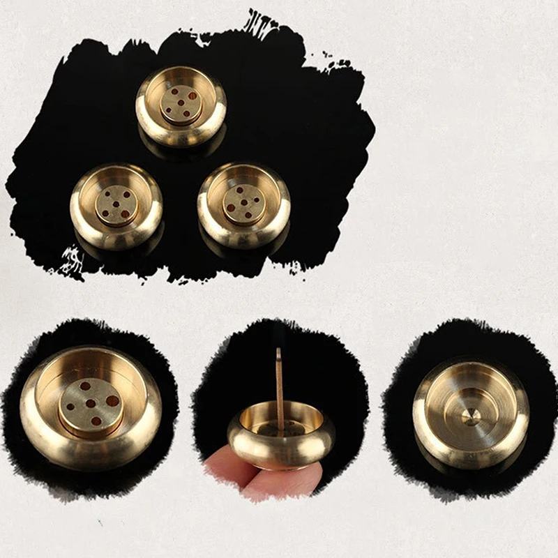 HOT 1pcs High Quality 5 Holes Mini Brass Incense Burner Incense Sticks Censer Stand Holder Home Decor
