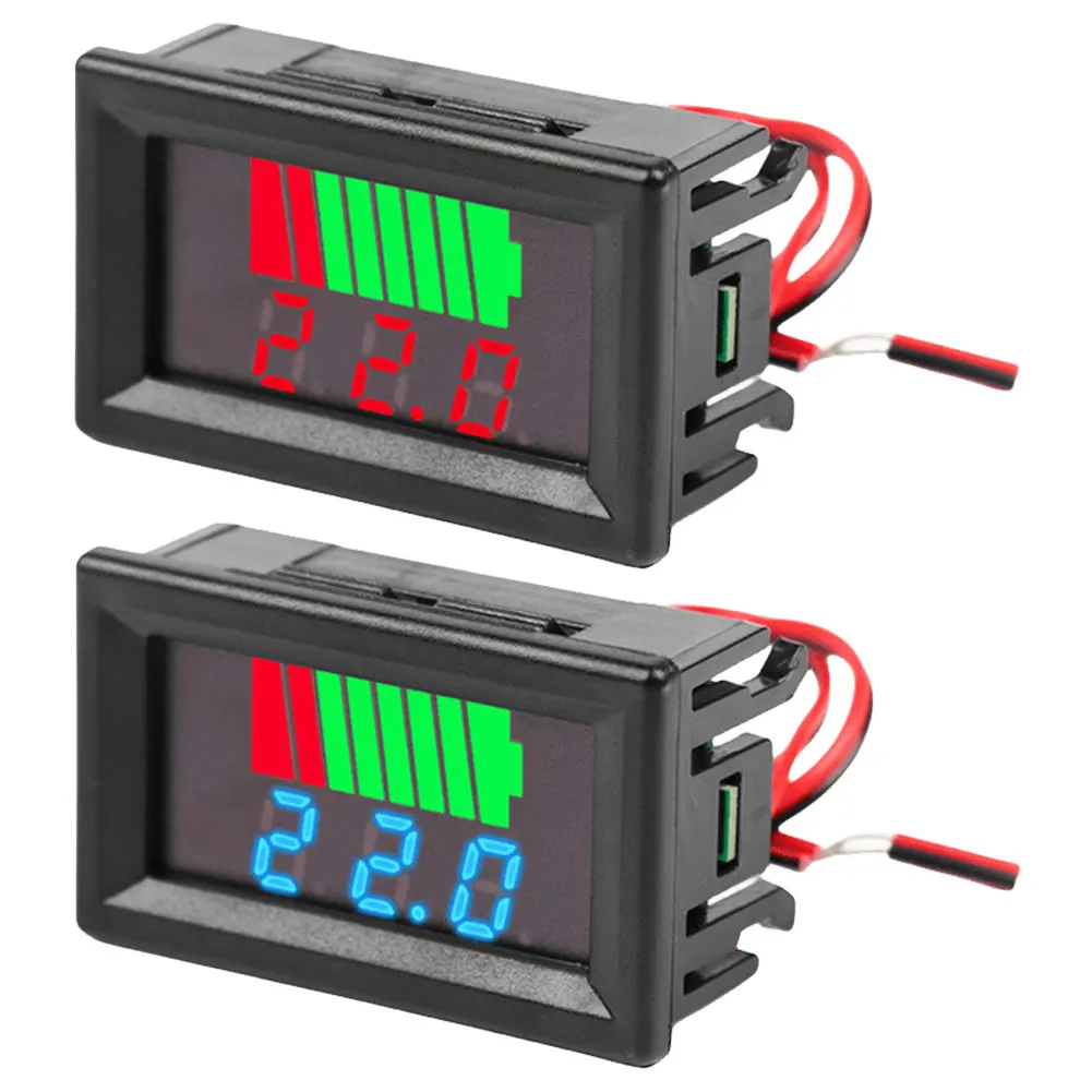 Auto Batterij Laadniveau Indicator Batterij Capaciteit Tester Led Display Batterij Spanningsmeter Capaciteit Indicator Auto Identificeren