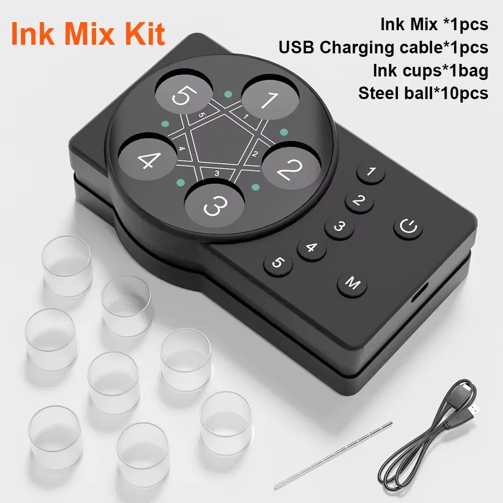 DM Anti Sediment Electric Tattoo Ink Pigment Mixer Set Mixed Mascara Nail Polish Adhesive Vortexer Body Art Permanent Make up