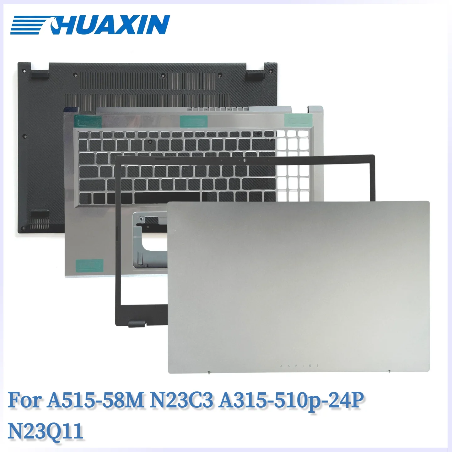New For Kailxuling A515-58M N23C3 A315-510p-24P N23Q11 LCD Back Cover/Bezel AP3ZC000101 /Bottom Black AP3ZC000A02 AP3ZC000601