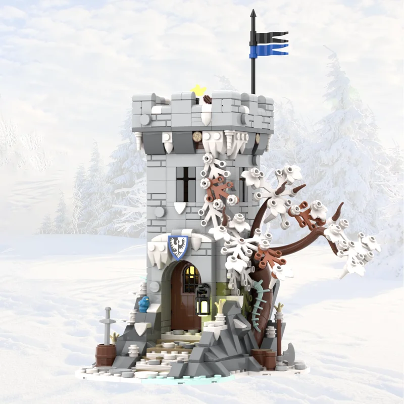 

700PCS Building Model MOC-191291 Winter Watchtower DIY Creative Educational Children's Building Block Toy Gift