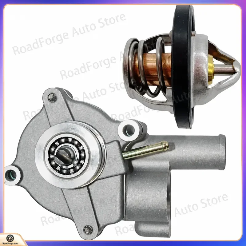 Water Pump Assembly with Thermostat for Yamaha Grizzly 660 2002-2008 Rhino 660 2004-2007 Replace 5KM-12420-10-00