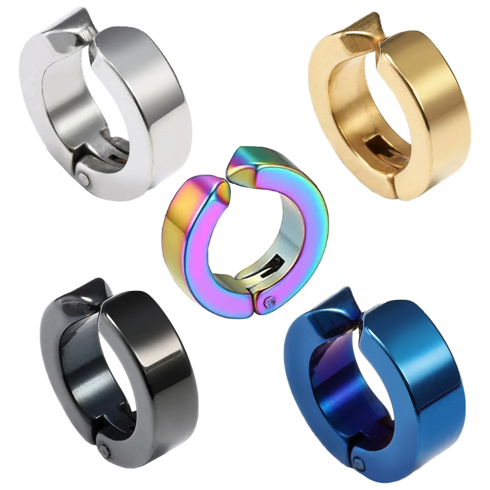 5 قطعة مشابك الأذن وأزرار حلية على الأقراط مشبك الظهر على الأقراط لطيف الفولاذ المقاوم للصدأ الكفة النساء التصميم الإبداعي