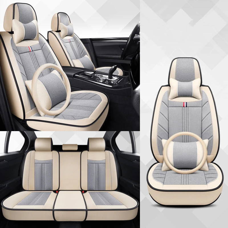 

Льняной чехол на автомобильное сиденье для Chevrolet Captiva Cruze Onix Sail Sonic Nissan Tiida March Qashqai J11, автомобильные аксессуары, дышащие подушечки