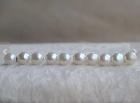 SIX pairs pearl earrings,7 - 7.5mm freshwater pearl earring,white or ivory pearl earring,925 Sivler earring