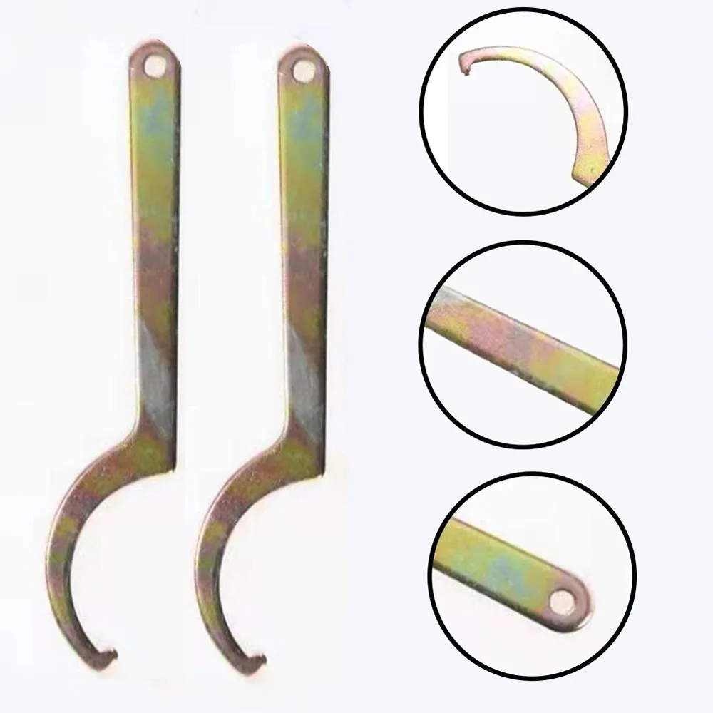 Herramienta de Reparación de Motocicletas de Metal, Herramienta de Suspensión de Amortiguador, Llave Inglesa en C, Herramienta Manual, Llave Ajustable de Gancho