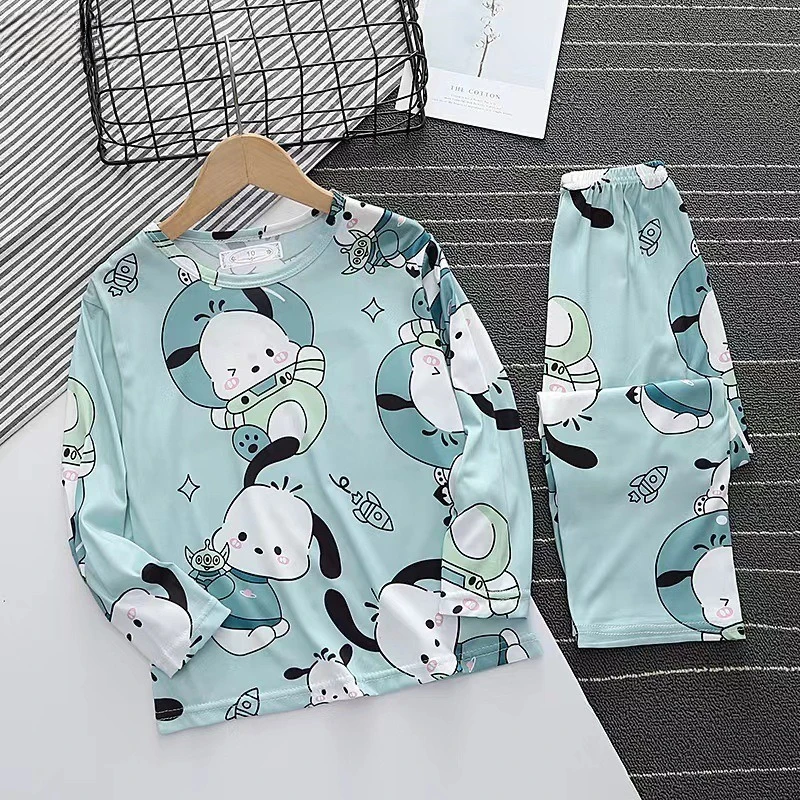 Sanrio Hello Kitty Pochacco Children's Longwear Cinnamoroll Baby Cartoon Anime Kid Set Long Sleeved Clothing Girls Boys Gifts