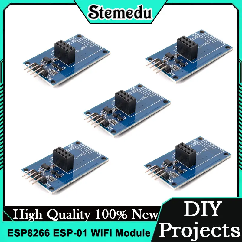 ESP8266 ESP 01 WiFi Wireless Transceiver Module Serial Port Long Range Transparent Transmission Blue Board for RC Robot DIY