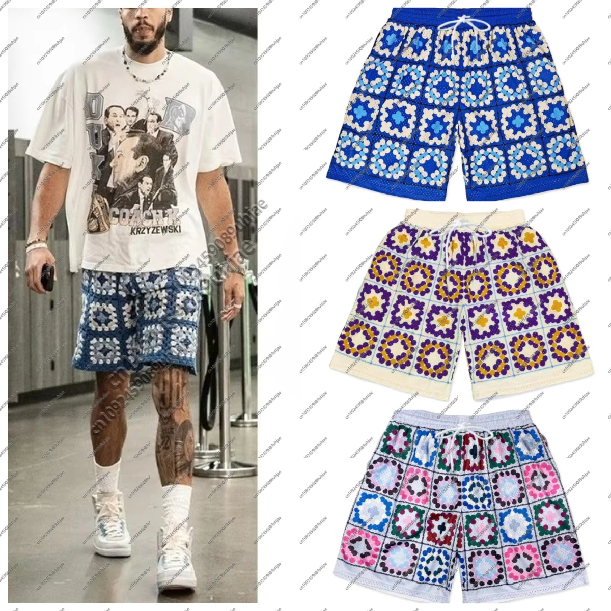 New Sports Fitness Men's Basketball Shorts Fashionable Breathable Comfortable Shorts 3D Printed Quick Drying Loose Beach Shorts