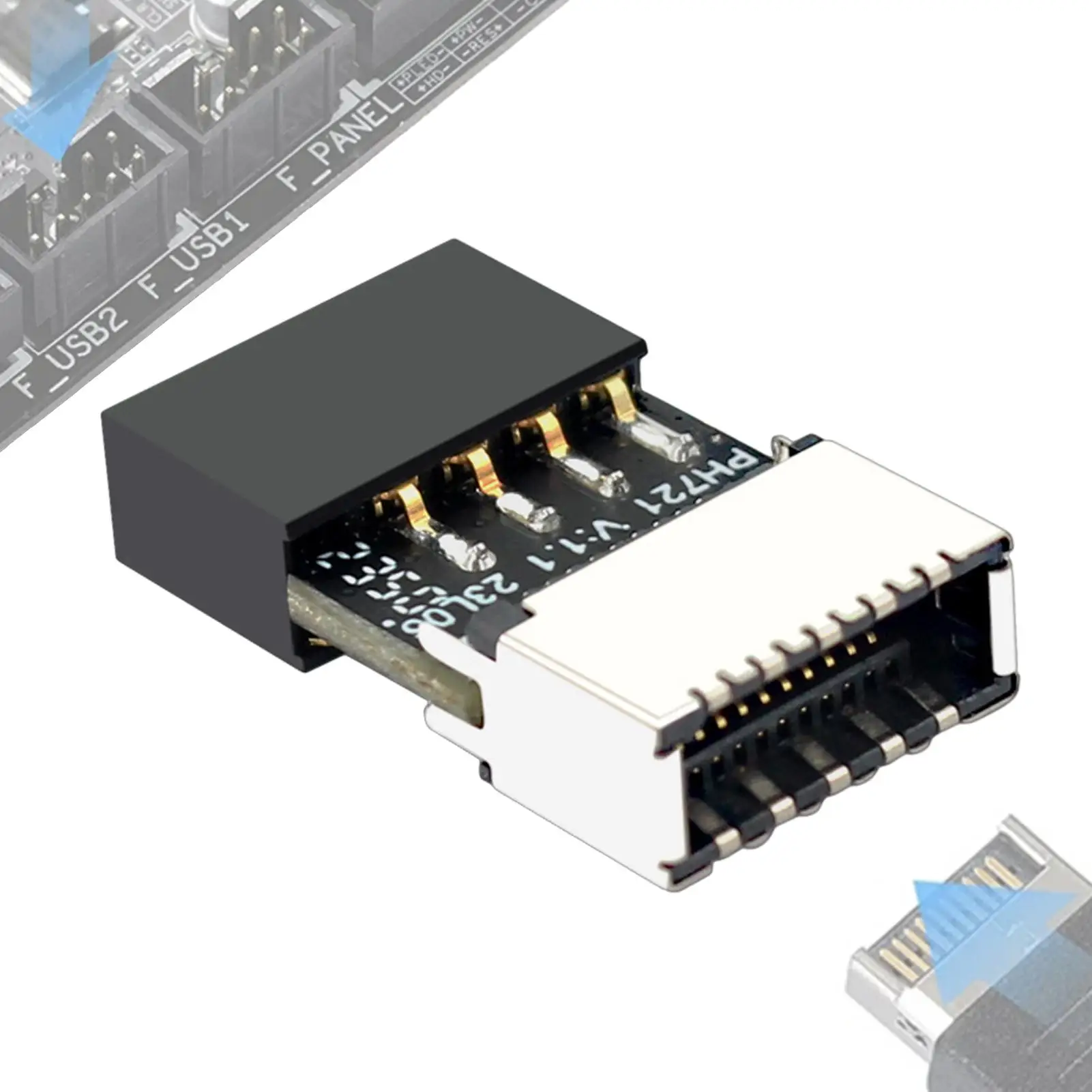 Chassis Motherboard Motherboard Header To Type-E USB 2.0 Connector Type-C Socket High-Speed Converter Connector Male To Type-E