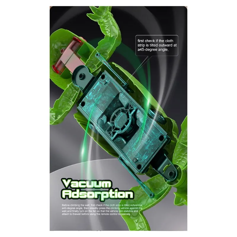 Op afstand bestuurbare muurklimmende hagedis, vloerplafond kruiprobot Gecko muurcrawler elektrische RC auto